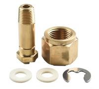 Honseadek Regulador de tuerca, CGA320 Conector de cilindro grande de cabeza plana, con 1 arandela, regulador de dióxido de carbono, pieza de reparación de accesorios de botella de entrada