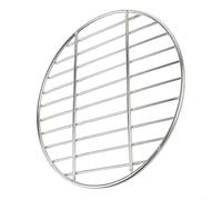 Honseadek Rejilla redonda de acero inoxidable para barbacoa, resistente a altas temperaturas, distribución uniforme del calor, acabado pulido para una limpieza rápida (28 cm)
