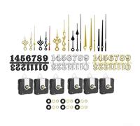 Honseadek Reloj de cuarzo silencioso para pared con 3 juegos de manecillas de eje modificable, reloj de repuesto de mecanismo de reloj de alto par alimentado por batería