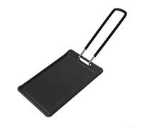 Honseadek Sartén portátil para barbacoa al aire libre, sartén cuadrada para no camping, utensilios de cocina compacta, plancha de hierro ligera para picnic, patio trasero, negro