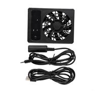 Honseadek Sistema de enfriamiento de ventilador de ventilación de terrario de reptiles con pantalla de temperatura para caja de tanque de selva tropical, ventilador de temperatura de pantalla, control