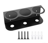 Honseadek Soporte para botellas, organizador de metal de acero, organizador de trabajo, ahorro de espacio, garaje, taller, sistema de organización del hogar, almacenamiento negro, pared, pared pesada