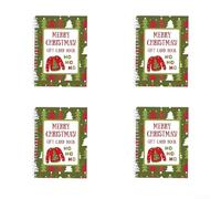 Honseadek Tarjetero de Navidad encuadernado en espiral, álbum personalizado de 5 x 7 pulgadas para recuerdos de vacaciones, libro de tarjetas de tapa dura para almacenamiento de saludos (4 piezas)