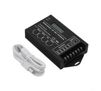 Honseadek TC420 - Temporizador RGB programable, controlador de pantalla LED de 5 canales para sistemas DC12-24V, carcasa de aleación de aluminio para luz de crecimiento y comercial
