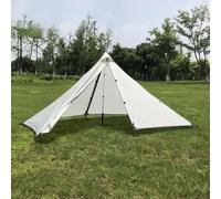 Honseadek Tienda de campaña piramidal ultraligera para 1 a 2 personas, resistente al agua, resistente al viento, con base Oxford 210D, no requiere postes de apoyo para senderismo (gris)