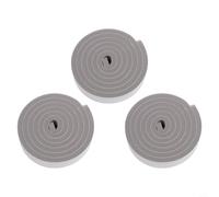 Honseadek Tira de sellado de espuma autoadhesiva para puerta y ventana, paquete de 3 unidades de cinta aislante de espuma gris para rellenar huecos de 2 m (1 x 3 x 200 cm)