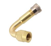 Honseadek Tubo de extensión de válvula de neumático de latón macizo con adaptador de inflador en ángulo de 45 90 135 grados para coche, motocicleta, bicicleta eléctrica, adaptador de vástago de