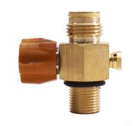 Honseadek Válvula de cilindro de buceo de alta presión | 5000 psi, 18X1.5/5/8-18, cuerpo de aleación de cobre de calidad, para control de gas de tanque de buceo
