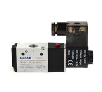 Honseadek Válvula solenoide neumática de 12 V CC 3V210-08, 2 posiciones, 3 vías, 1/4 PT, válvula de control direccional de aire, 0,15-0,8 MPa, metal, plástico, automatización industrial