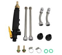 Honseadek Varita de pulverización ajustable con púas de latón para manguera de 3/20.3 cm 1/10.2 cm, boquilla telescópica de acero inoxidable para lavado de coche (30 cm)
