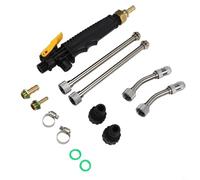 Honseadek Varita de pulverización ajustable con púas de latón para manguera de 3/20.3 cm 1/10.2 cm de repuesto para rociador de jardín, boquilla telescópica de acero inoxidable para lavado de coche