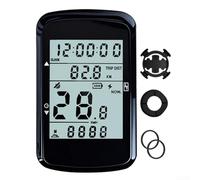 Honseadek Velocímetro inalámbrico GPS para bicicleta, odómetro, 2.4 pulgadas, pantalla HD, retroiluminación, siempre encendido, velocidad de ciclismo, batería 28H (ordenador + base)