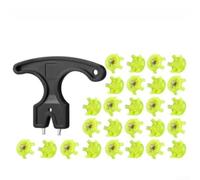 Honseadek Zapatos de golf Spikes Tornillos de repuesto para tacos de TPU con herramienta de llave verde azul (verde)