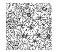 Honsell 12116 - Bastidor con diseño de Flores, Formato 30 x 30 cm, diseño preimpreso, para Colorear con Pinturas acrílicas, Acuarelas y óleos y rotuladores de Colores
