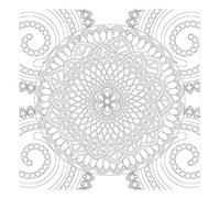 Honsell 12130 - Bastidor con diseño de Mandala, Formato 30 x 30 cm, diseño preimpreso, para Colorear con Pinturas acrílicas, Acuarelas y óleos y rotuladores de Colores