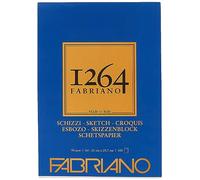 Honsell 19100632 Fabriano Schizzi 1264 - Bloc de bocetos (encolado en la cabeza, 90 g/m², DIN A4, 100 hojas de papel de boceto en blanco marfil, sin ácidos, ligeramente granulada, para todas las