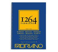 Honsell 19100635 Fabriano Schizzi 1264 - Bloc de dibujo con espiral longitudinal, 90 g/m², DIN A4, 120 hojas, color blanco marfil