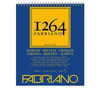 Honsell 19100638 Fabriano Schizzi 1264 - Bloc de dibujo con espiral (90 g/m², 30 x 30 cm, 120 hojas, sin ácidos, grano ligero, para todas las técnicas en seco)