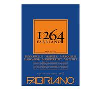 Fabriano Honsell 19100640 Marker Layoutblock 1264, 70 g/m², DIN A4, 100 Hojas de Papel Extra Blanco, Semitransparente, para rotuladores a Base de Alcohol, disolventes y Agua