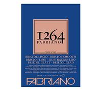 Fabriano Honsell 19100654 Bristol 1264-Bloc de notas (4 capas, 200 g/m², DIN A4, hojas blanco, extra liso, sin ácidos, ideal para todas secado y técnicas ligeras en húmedo), Papel, 50