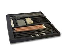 Honsell 48233 Jaxell - Juego de carboncillos de dibujo, 24 piezas, ideal para artistas, estudiantes de arte y principiantes, multicolor
