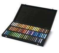 Honsell 49928 Blockx - Juego de 72 lápices de colores brillantes en estuche de madera, hechos a mano con pigmentos puros, colores brillantes con alta opacidad, multicolor