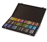 Honsell 49932 Blockx - Juego de 72 tizas de colores brillantes en estuche de madera, hecho a mano con pigmentos puros, colores brillantes con alta opacidad, multicolor