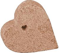 Honsell 79414 esteatita con agujero, colgante de corazón en color marrón, con orificio de 4 mm, aprox. 4 x 4 x 1 cm grande de roble suave, ideal también para niños, multicolor, talla única