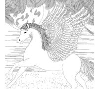 Honsell-Bastidor Pegasus, Formato 30 x 30 cm, diseño preimpreso, para Colorear con Pinturas acrílicas, Acuarelas y óleos y rotuladores y lápices de Colores, Blanco, (12118)