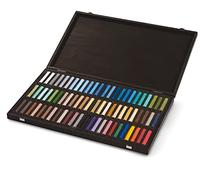 Honsell Blockx 49930 - Juego de 72 tizas pastel para artistas, en estuche de madera, hecho a mano con pigmentos puros, colores brillantes con alta opacidad, multicolor