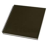 Honsell Cuaderno de bocetos con Espiral y Tapa Dura, 10 x 10 cm, 60 Hojas, 140 g/m², Papel Mate, borrable, Libre de ácidos y Resistente al envejecimiento, Negro Blanco