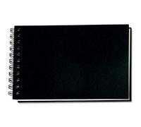 Honsell Cuaderno de bocetos con Espiral y Tapa Dura, Formato DIN A3, Horizontal, 60 Hojas, 140 g/m², Papel Mate, borrar, Libre de ácidos y Resistente al envejecimiento, Negro Blanco