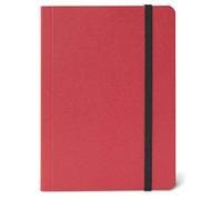 Honsell Cuaderno de bocetos Rojo con Cierre elástico, DIN A5, Hojas, 80 g/m², Papel de Cartucho Blanco Natural, sin ácidos, para Todas Las técnicas de Secado como lápiz, carbón, Pastel