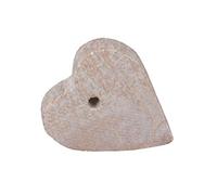 Honsell Esteatita con Agujero, Colgante de corazón en Color exótico, con Orificio de 4 mm, Aprox. 4 x 4 x 1 cm, de Roble Suave, Ideal también para niños, Piedra, carbón, talla única