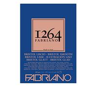 Fabriano Honsell 19100655 Bristol Pad 1264, 4 pegados, 200 g/m², DIN A3, 50 Hojas de Papel Blanco, Extra Liso, sin ácidos, Ideal para Todas técnicas de Secado Ligero