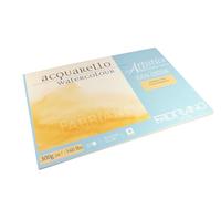 Honsell Fabriano Artistico Acquarello 19013551 - Pintura al agua (grano fino, prensado en frío, 35,5 x 51 cm, 15 hojas de 300 g/m², cartón de acuarela de alta calidad, bloc de 4 caras), color blanco