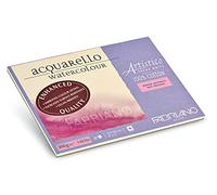Honsell Fabriano Artistico Acquarello Watercolour Extra Blanco Satinado prensado en Caliente, 23 x 30, 5 cm, 20 Hojas de 300 g/m², Papel de Acuarela, Bloc de 4 Caras encolado
