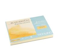 Honsell Fabriano Artistico Acquarello Watercolour (Grano Fino, prensado en frío, 12,5 x 18 cm, 25 Hojas de 300 g/m², Papel de Acuarela, Bloc de 4 Caras), Blanco