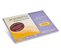 Honsell Fabriano Artistico Acquarello Watercolour-Pintura al Agua (Grano Fino, prensado en frío, 35,5 x 51 cm, 15 Hojas de 300 g/m², Papel de Acuarela de Alta Calidad, Bloc de 4 Caras), Blanco