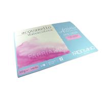 Honsell Fabriano Artistico Acquarello Watercolour (Satinado, prensado en Caliente, 45,5 x 61 cm, 10 Hojas de 300 g/m², Papel de Acuarela de Alta Calidad, Bloc de 4 Caras), Blanco
