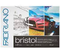 Honsell Fabriano Bristol 19002942 - Bloc DIN A3 (250 g/m², 20 hojas, superficie ultra lisa, muy resistente al borrado), ideal para ilustraciones, gráficos y diseños