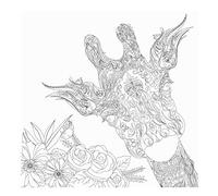 Honsell-Marco Jirafas, Formato 30 x 30 cm, diseño Impreso para Colorear acrílicas, Acuarelas y Pinturas al óleo y rotuladores y lápices de Colores Blanco, (12122)