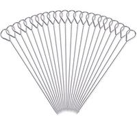 HONSHEN - Brochetas de metal de 8 pulgadas, pinchos de barbacoa reutilizables de acero inoxidable para asar, kebob, carne, pollo y verduras, paquete de 30 (pinchos de 8 pulgadas, 30 unidades)