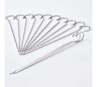 HONSHEN Brochetas planas de acero inoxidable de 7 pulgadas, pinchos de barbacoa de aguja corta, pinchos de barbacoa, brochetas de parrilla, brochetas de parrilla Shish Kebab Kabob, 12 piezas (barbacoa