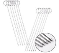 HONSHEN - Pinchos cuadrados de metal para barbacoa de 8 pulgadas, paquete de 12 pinchos de acero inoxidable, kebob, kabob para salidas a la parrilla (pinchos cuadrados de 8 a 12 piezas)