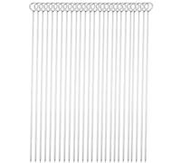 HONSHEN Pinchos de metal para barbacoa de 12 pulgadas, pinchos de acero inoxidable, paquete de 30 (pinchos de barbacoa de 12 pulgadas, 30 unidades)