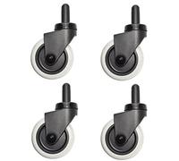 HONSNKS - 4 ruedas de repuesto para fregona, ruedas giratorias de goma suave TPR de 3 pulgadas, ruedas silenciosas universales para cubos de fregona Rubbermaid