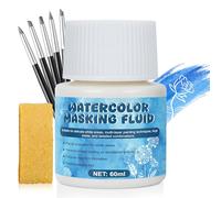HONTAOK Liquido Enmascarador para Acuarelas, Enmascarador Acuarela, Art Masking Fluid, Evita Zonas Olvidadas Manchas Accidentales, Adecuado para Diversas Técnicas, 60ml