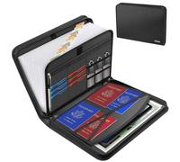 Hontom Organizador de archivos de acordeón, 13 bolsillos, ignífugo, expandible, con múltiples bolsillos, organizador de documentos portátil y seguro para negocios, con cremallera para documentos y