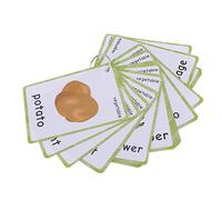 HONTOUSIP 20 Pcs Vegetables Flash Cards English | Memory Game Cards for Kids| Preschool Educational Learning English Flashcards(Basic English Vocabulary Cards & Cards Pocket for Kids) 12x9cm(inglés)